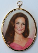 portrait miniature painting of Carole Crist